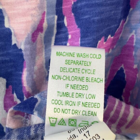 Lilly Pulitzer Tideline Dress Mini smocked waist a-line cotton blend Racerback - Picture 10 of 11